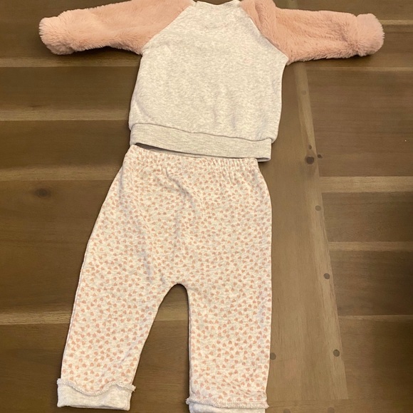 2/$20💥Rene Rofe Pink Baby Girl Heart Matching Set - Picture 3 of 4